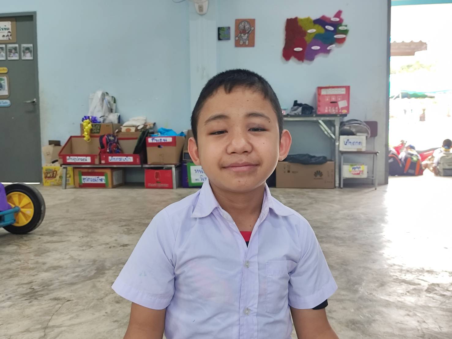 奨学生の紹介：カウィン君（小5）、ラーチャブリー県